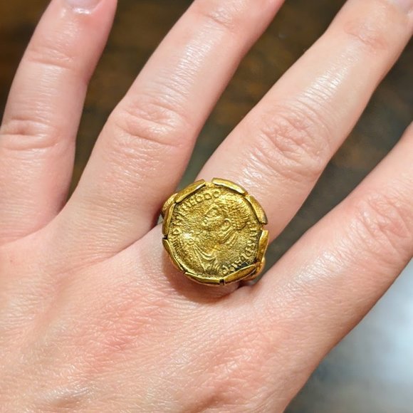 CARIA Handmade Ancient Coin Rings - Picture 6 of 9
